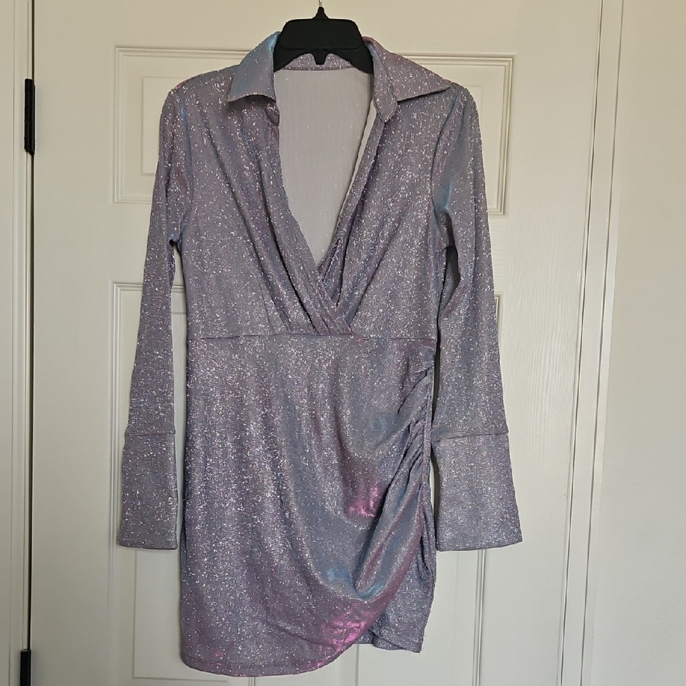 Shimmery Shirt Dress